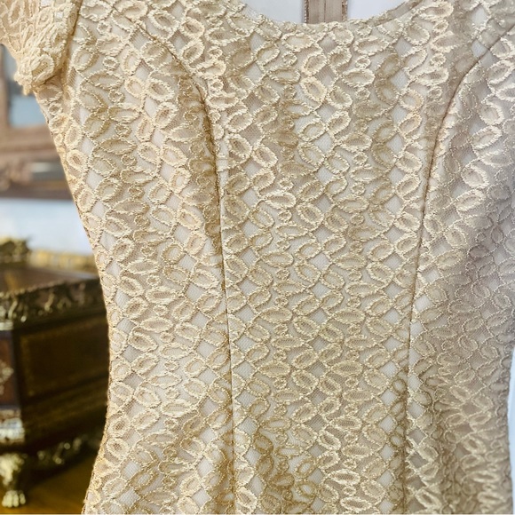 GEORGETTE Gold Dress - Picture 2 of 6